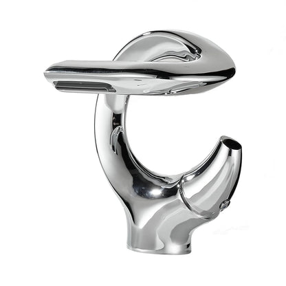 New Design Basin Faucet Brass Bathroom Basin Waterfall Hot and Cold Water Mixer Tap Single Handle Crane Chrome Black Mixer Tap