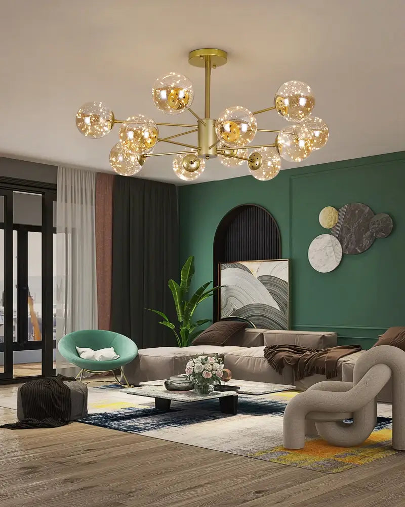 DecorBites™ Luxury Glass Ball Nordic Chandeliers - Dimmable