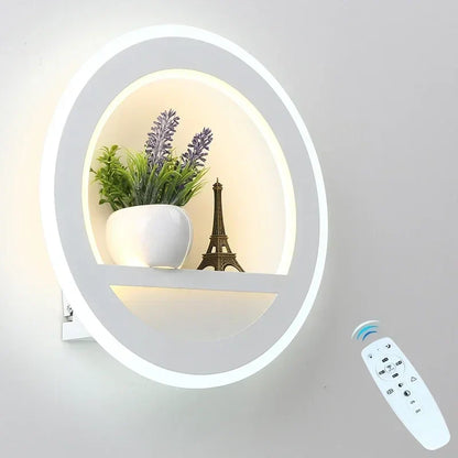 DecorBites™ Dimmable LED Wall Lamp with Remote Control for Bedroom and Living Room