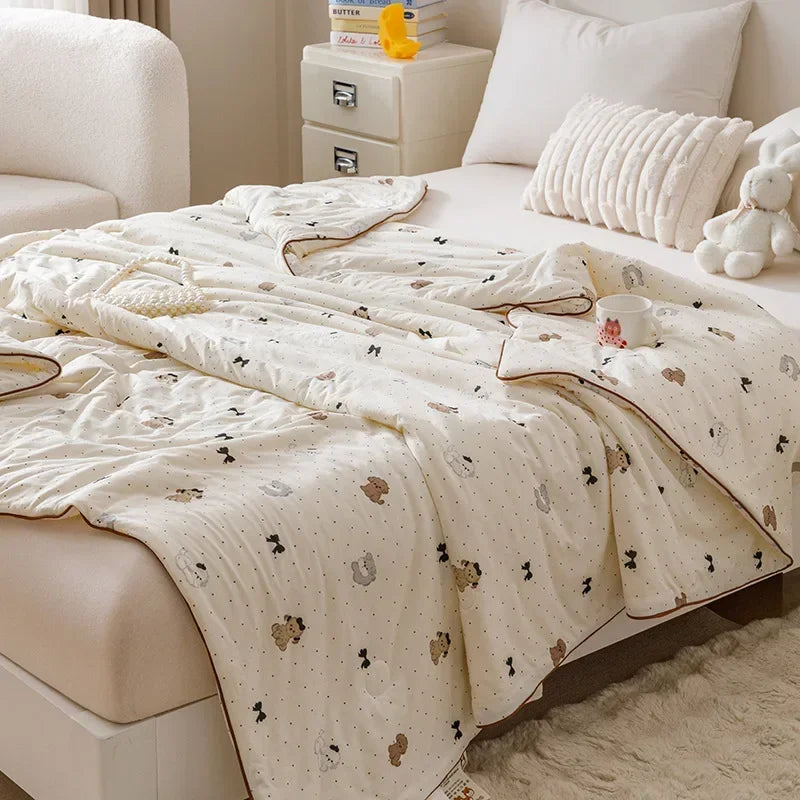 بطانية ديكوربايتس™ الصيفية المُبردة | لحاف ناعم ومُسامي من النباتات الطبيعية