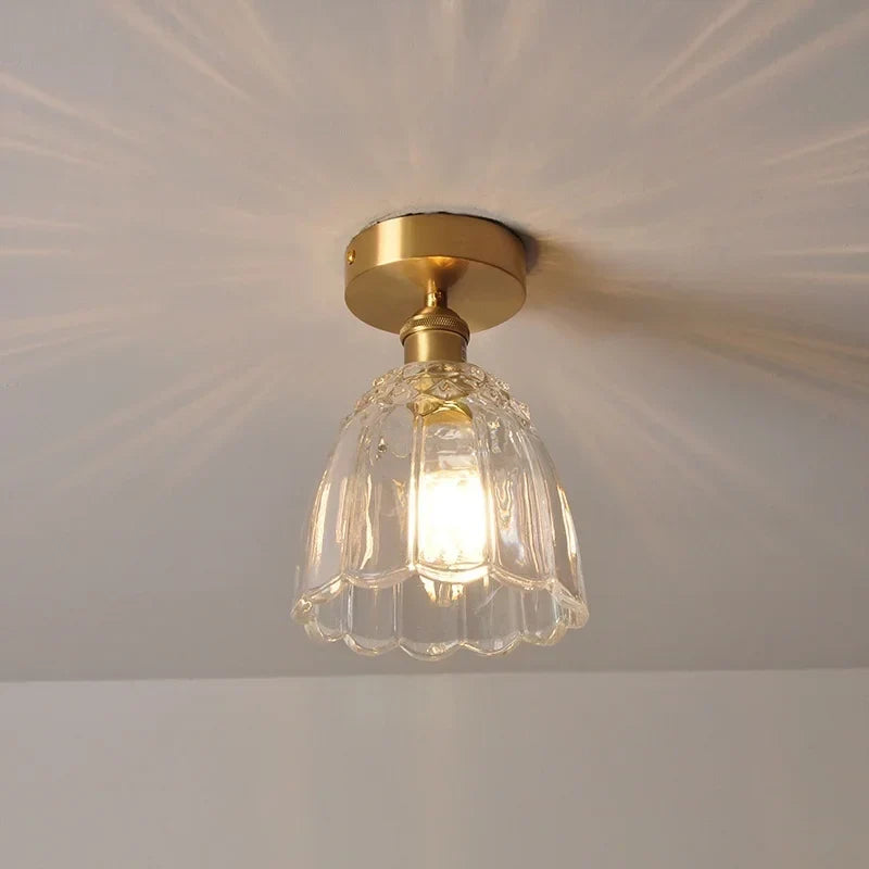 DecorBites™ Glass Flower LED Ceiling Lights - Modern Nordic Canopy Lamparas Techo