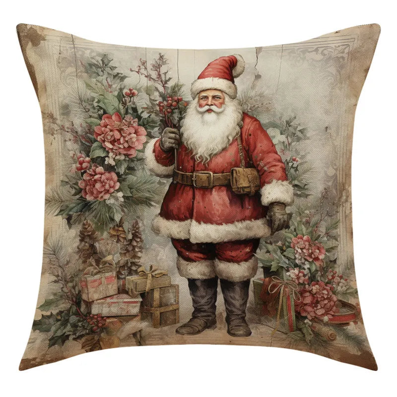 DecorBites™ Christmas Snowman Deer Pillowcase Xmas Home Decoration Sofa Cushion Cover