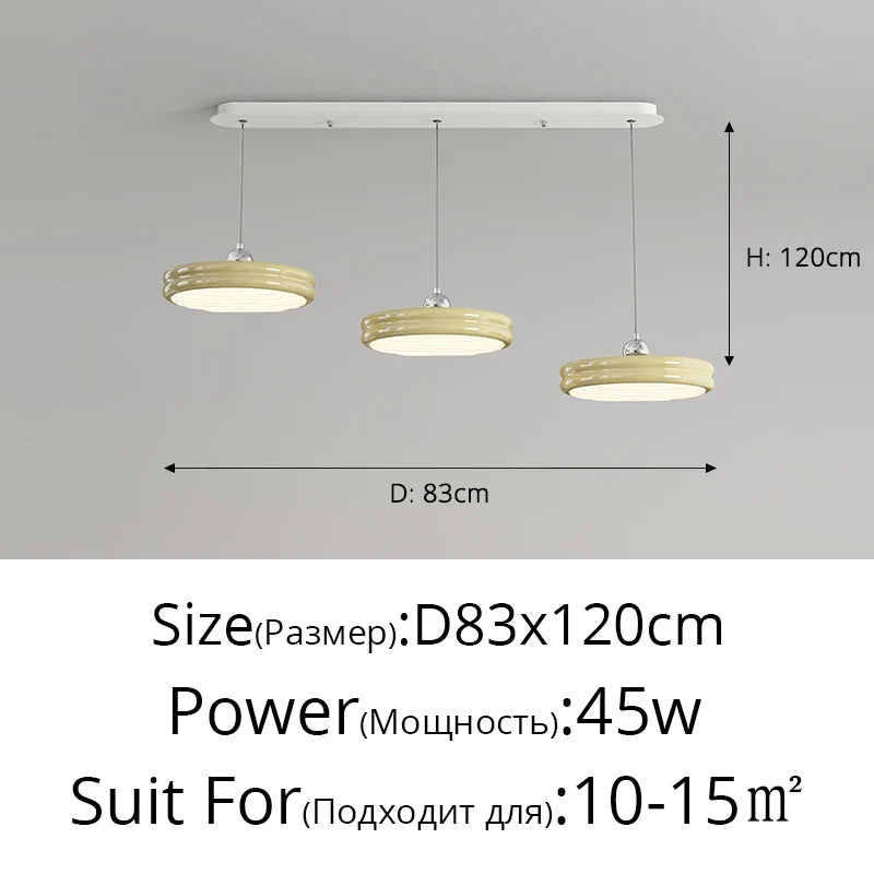 DecorBites™ Circular Modern Chandelier Pendant Light Dimmable Indoor Lamp for Dining & Kitchen Island