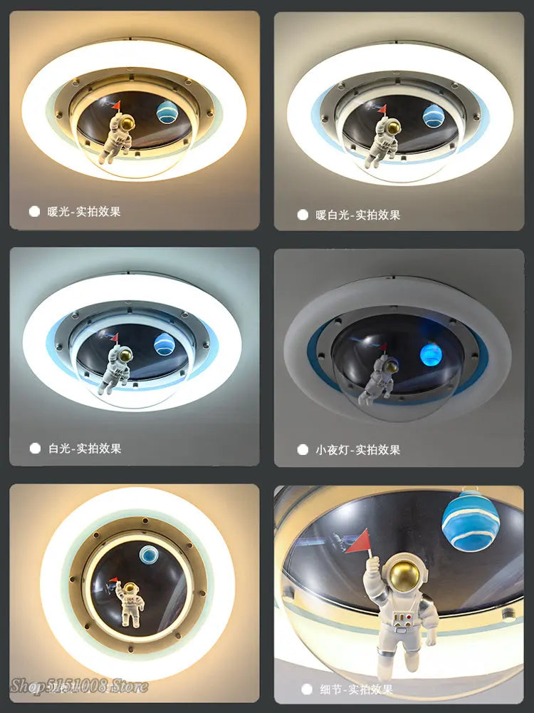 DecorBites™ Astronaut Spaceman Planet Kids Room Ceiling Lamp