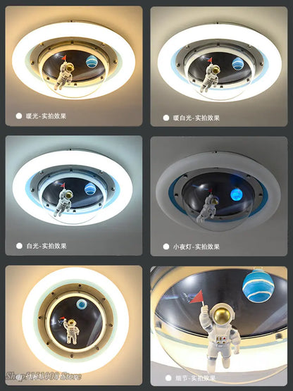 DecorBites™ Astronaut Spaceman Planet Kids Room Ceiling Lamp