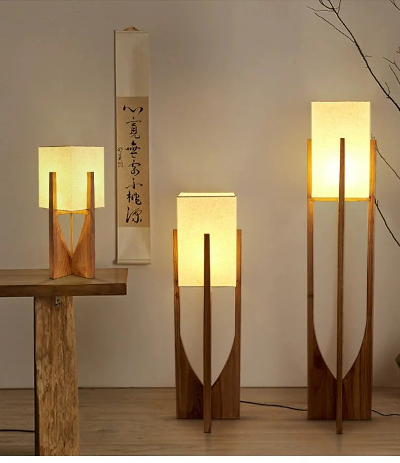 Scandinavian Wooden Floor Lamp