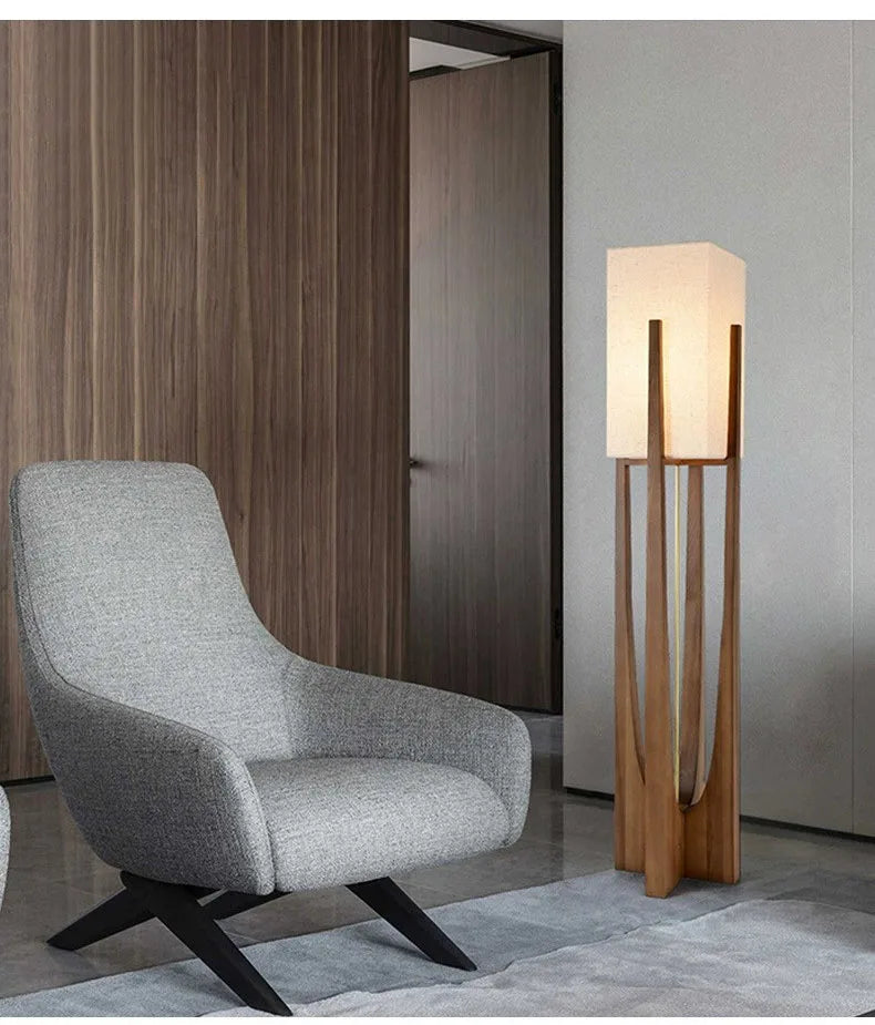 Scandinavian Wooden Floor Lamp