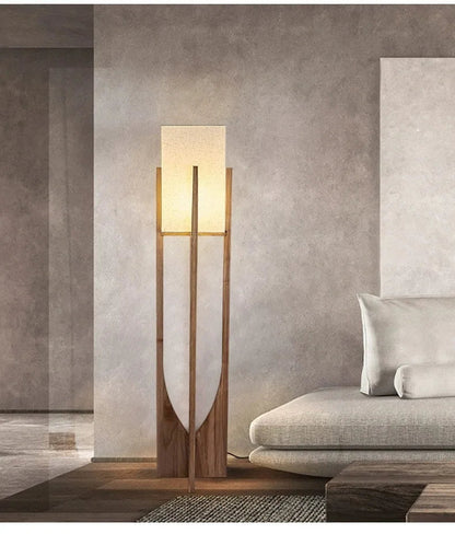 Scandinavian Wooden Floor Lamp