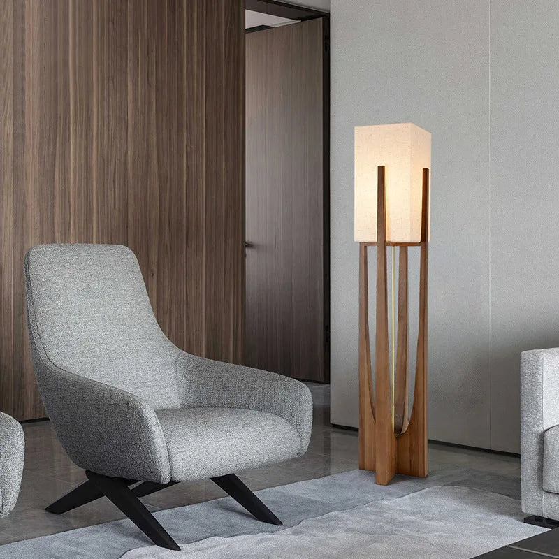 Scandinavian Wooden Floor Lamp