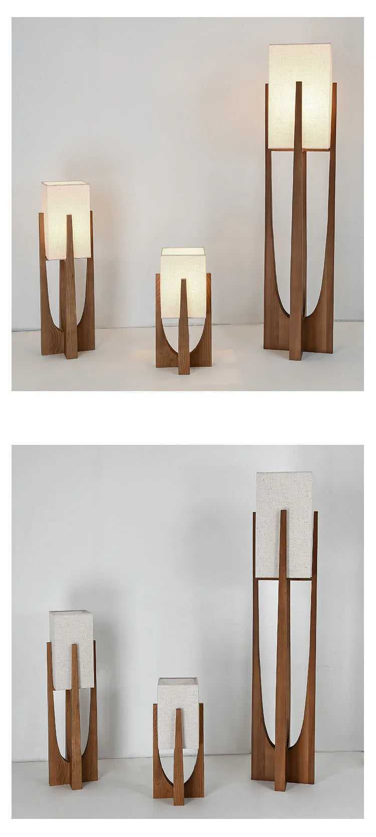 Scandinavian Wooden Floor Lamp