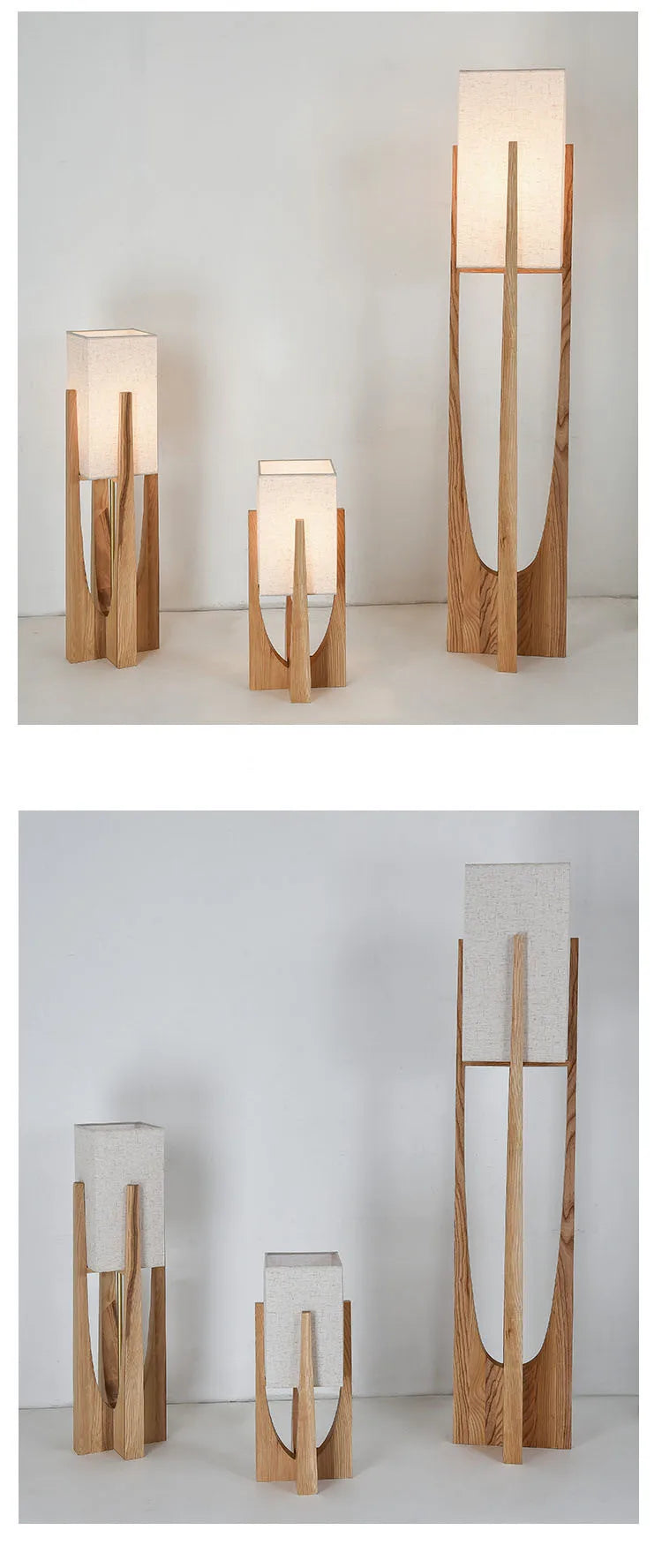 Scandinavian Wooden Floor Lamp