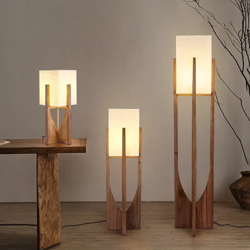 Scandinavian Wooden Floor Lamp