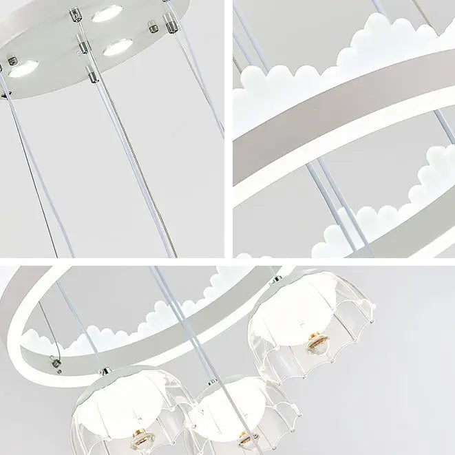 DecorBites™ Elegant 4-Head LED Dining Table Chandelier