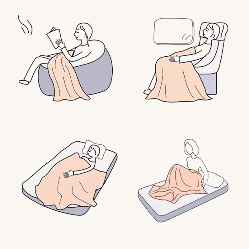 بطانية DecorBites™ الفاخرة من مخمل الحليب: بطانية سميكة ومريحة من الفرو الصناعي للمنزل والمكتب