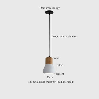 DecorBites™ Cement LED Pendant Lamp Industrial Decor Bedroom Living Room Bar Cafe