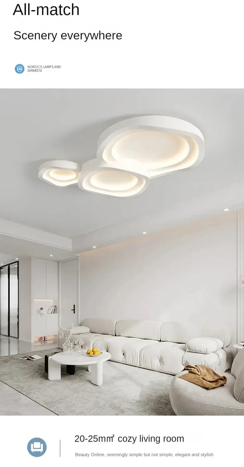 DecorBites™ White LED Ceiling Lamps - Modern Minimalist Home Decor