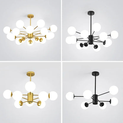 DecorBites™ Glass Ball Pendant Lights Modern Nordic Chandelier LED Living Room Decor