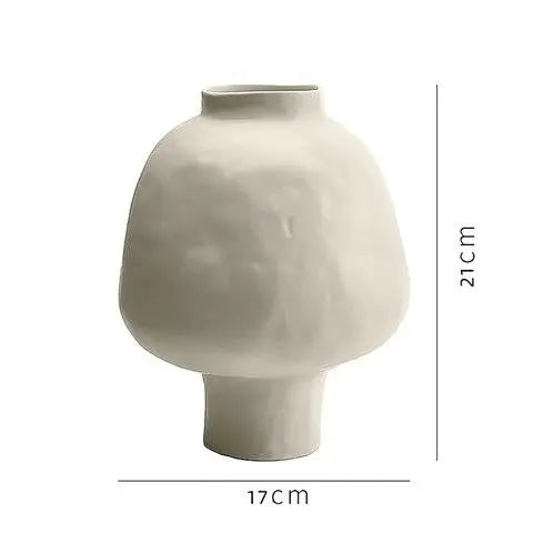DecorBites™ Hammer Pattern Ceramic Vase for Desk Decoration and Flower Arrangement