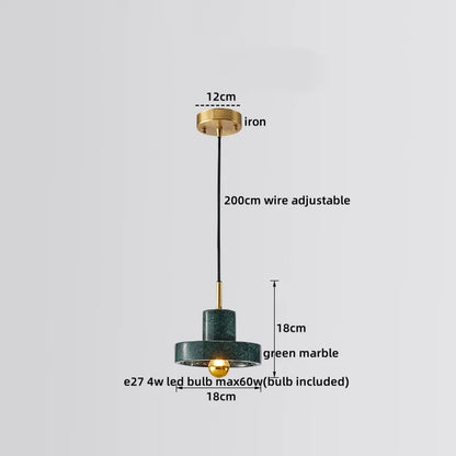 DecorBites™ LED Marble Pendant Lamp: Modern Luxury Hanging Light for Home, Restaurant & Bedroom