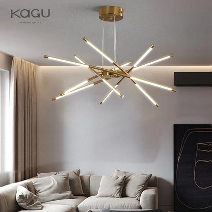 DecorBites™ Black LED Ceiling Chandelier for Nordic Modern Home Decor