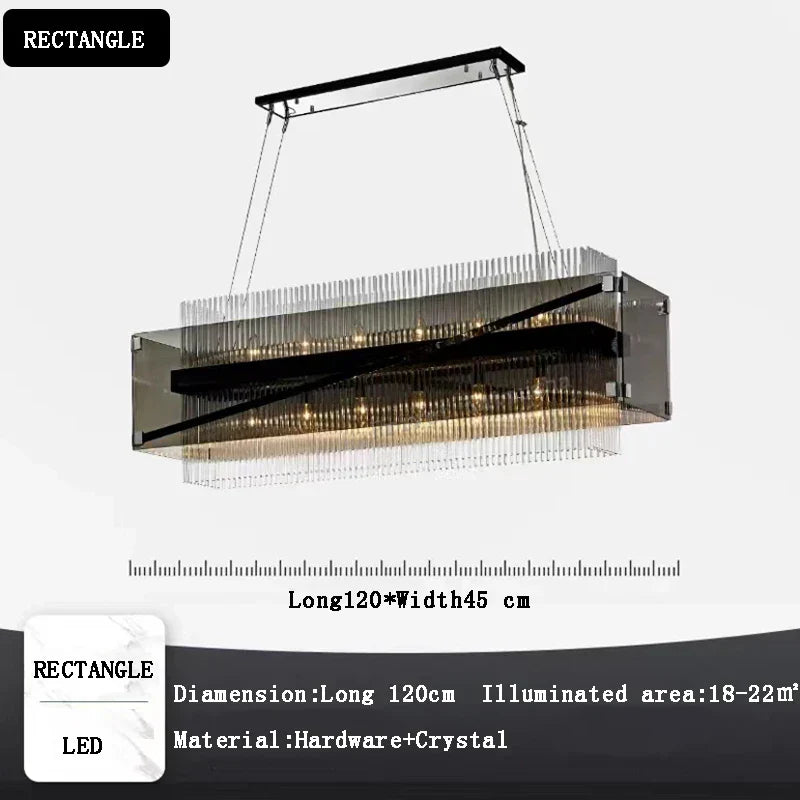 Lámpara de araña colgante de cristal DecorBites™ para una decoración de comedor de lujo
