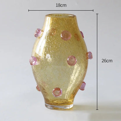 DecorBites™ Jarrón de vidrio burbuja creativo para hidroponía, decoración de escritorio, flores artificiales, decoración de habitación