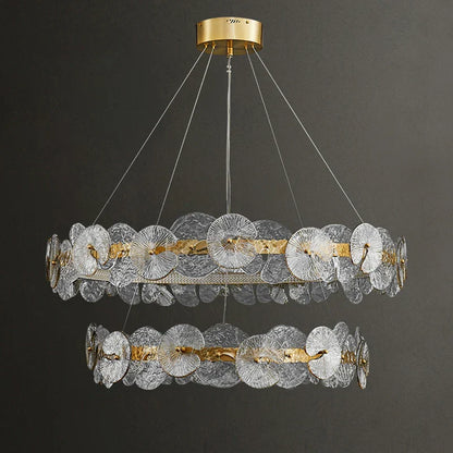 DecorBites™ Lotus Leaf LED Chandeliers for Living Room Bedroom Dining Table Kitchen Lighting Fixtures