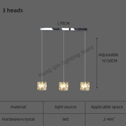 ثريا كريستال DecorBites™‎ معلقة لإضاءة عصرية للمطبخ وغرفة الطعام الداخلية