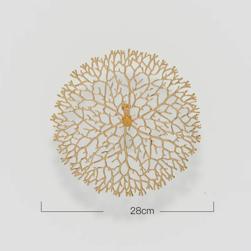 Gold Coral Fish Wall Decor