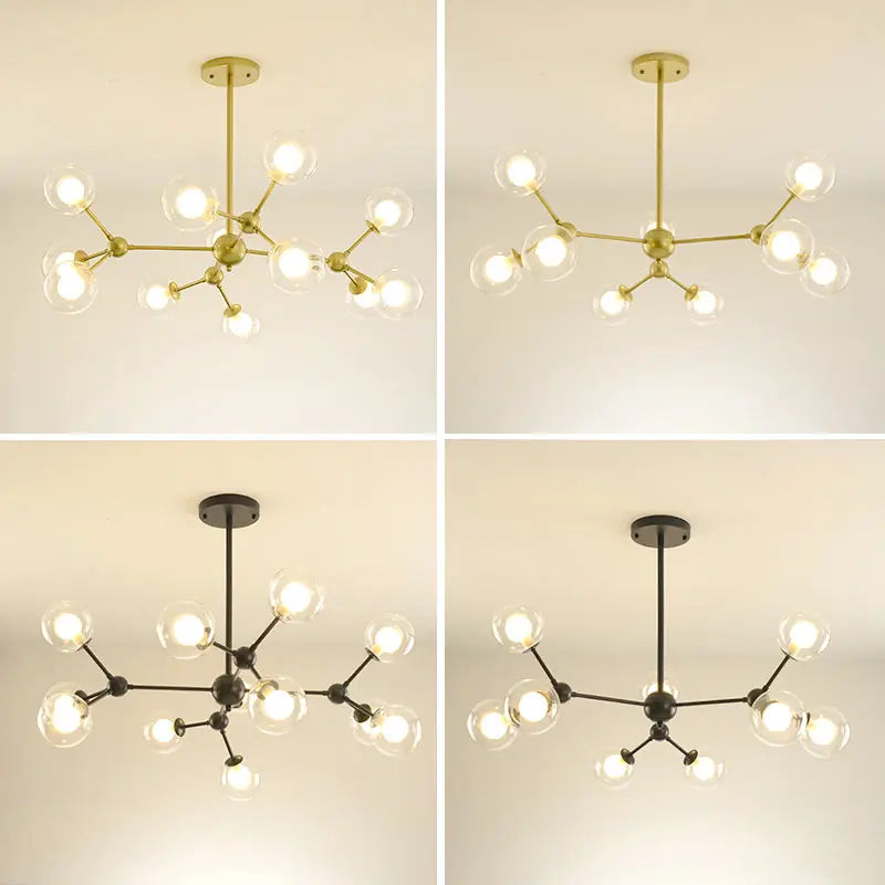 ثريا DecorBites™ الزجاجية المعلقة على شكل كرة لغرفة المعيشة وغرفة النوم وغرفة الطعام