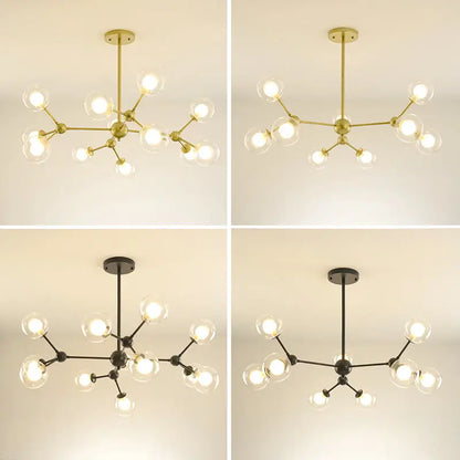 ثريا DecorBites™ الزجاجية المعلقة على شكل كرة لغرفة المعيشة وغرفة النوم وغرفة الطعام