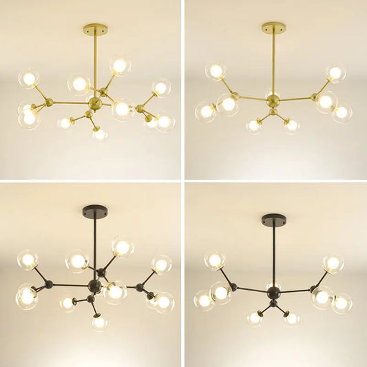 ثريا DecorBites™ الزجاجية المعلقة على شكل كرة لغرفة المعيشة وغرفة النوم وغرفة الطعام