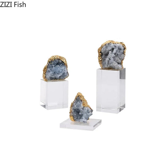 DecorBites™ Amethyst Crystal Base Desk Ornament for Room Aesthetics