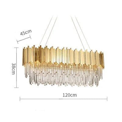 DecorBites™ Crystal Oval LED Chandelier Lighting for Dinning Room