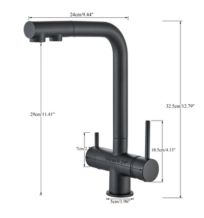 DecorBites™ Kitchen Faucet with Water Filter Tap and Dual Sprayer