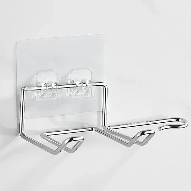 DecorBites™ Hair Care Organizer: Wall-Mounted Storage Shelf for Hair Dryer & Straightener