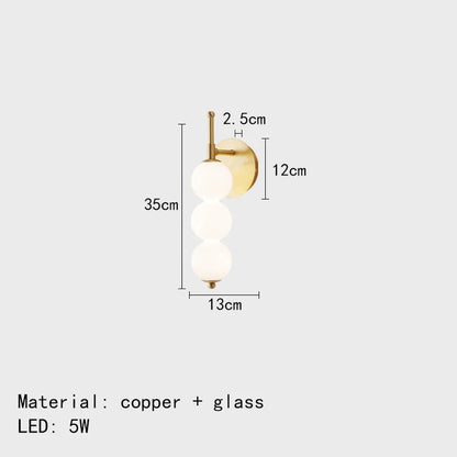 DecorBites™ Glass Bedside LED Wall Lamp for Parlor, Hotel & Home Lighting