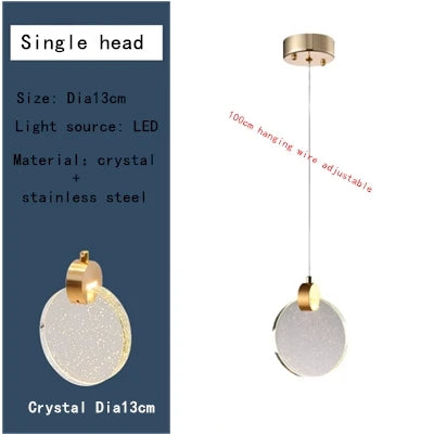 DecorBites™ Bubble Crystal Ceiling Pendant Light, LED Villa Staircase Hanging Lamps