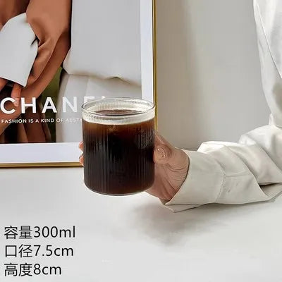 DecorBites™ Heat-resistant Glass Cafe Coffee Cup for Iced Latte Americano Juice Drink