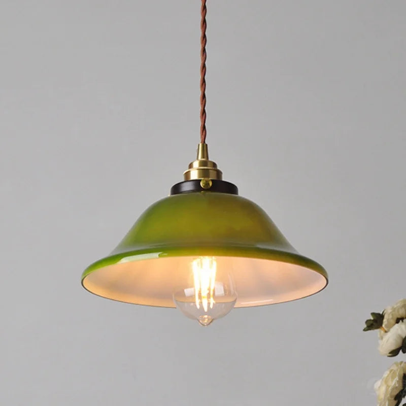 DecorBites™ Green Glass Adjustable LED Pendant Lights for Modern Nordic Home Decor