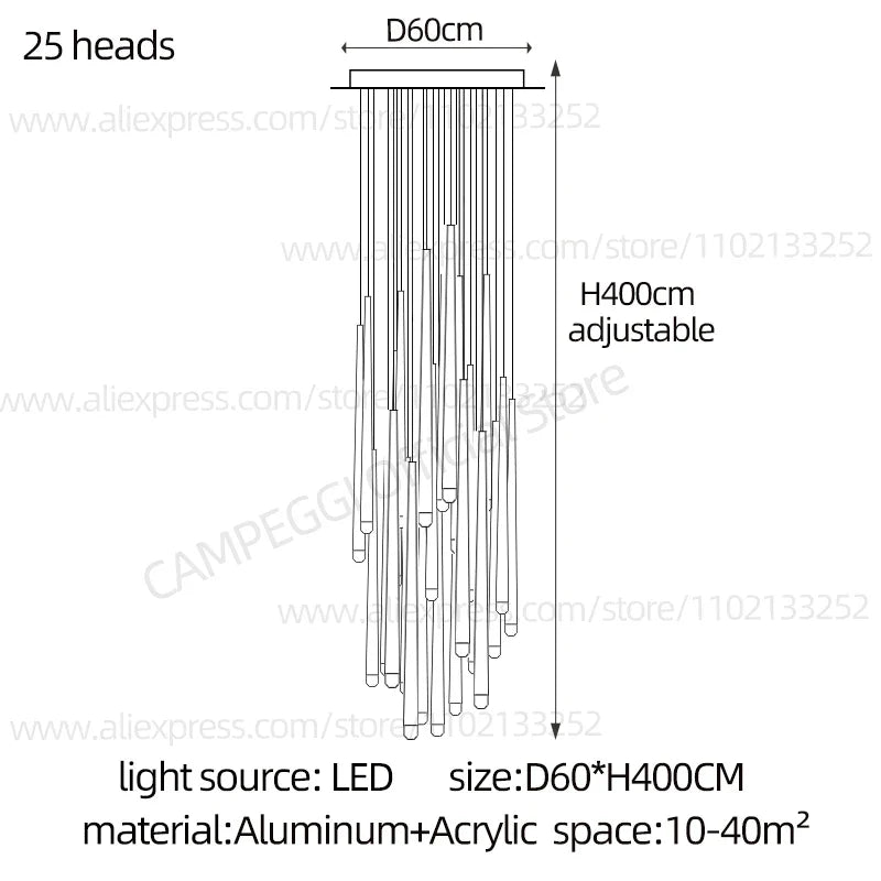 DecorBites™ Crystal LED Chandelier for Stylish Home Lighting & Elegant Decor