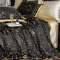 Decobites Luxe Eucalyptus Bedding Set in Black/Gold - Silky Soft & Skin-friendly