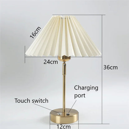DecorBites™ Adjustable Pleated Table Lamps: Modern Nordic Retro LED Desk Lamp for Living Room, Bedroom.