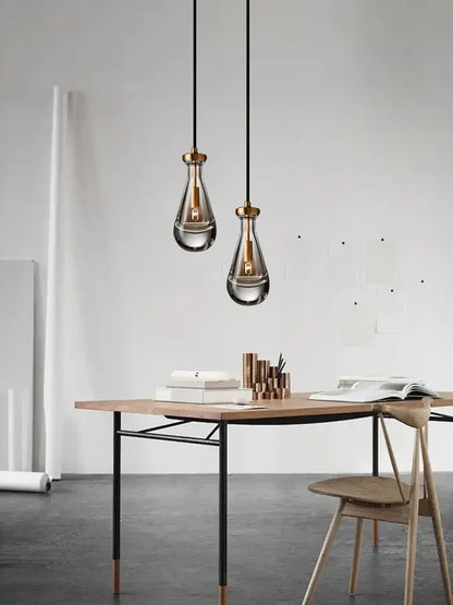 Lámpara colgante de cristal DecorBites™ Crystal Copper, decoración dorada para el hogar.