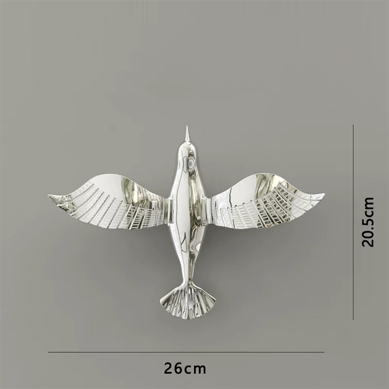 DecorBites™ Gold/Silver Pigeon Wall Ornaments - Dove Statue for Living Room Aesthetics