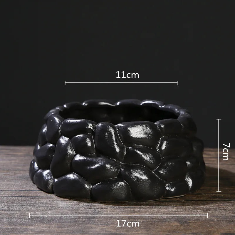 DecorBites™ Chinese Style Ceramic Flowerpot Vase Bonsai Floral Decor Jianshan Tool Home Arrangement