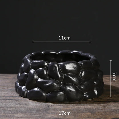 DecorBites™ Chinese Style Ceramic Flowerpot Vase Bonsai Floral Decor Jianshan Tool Home Arrangement