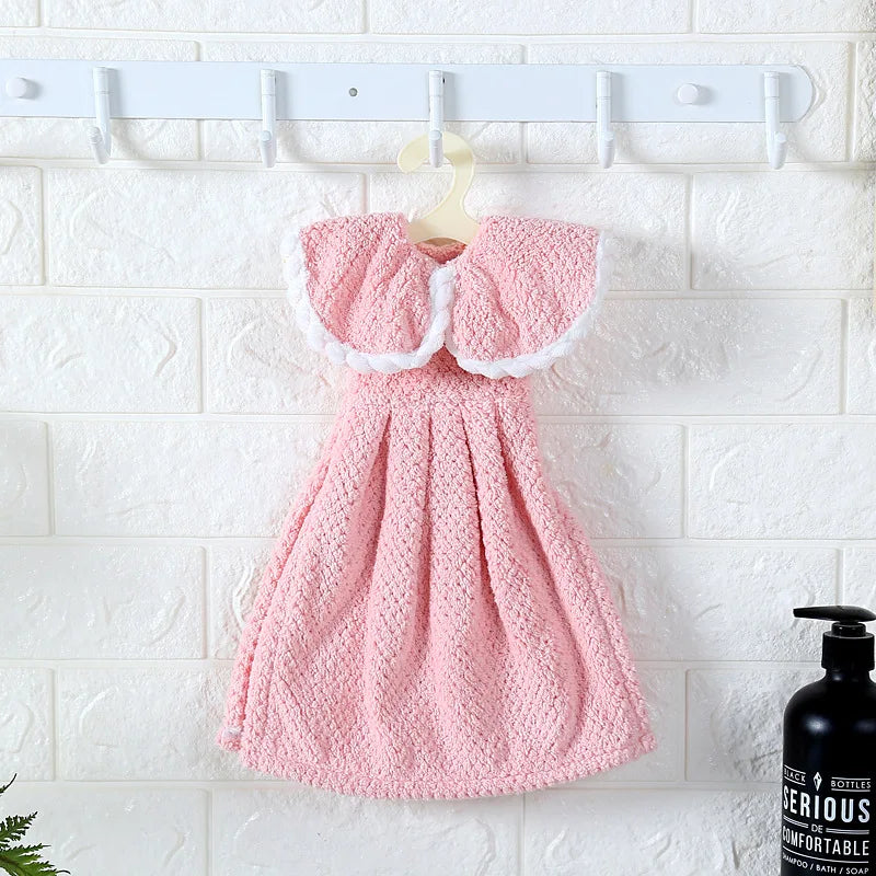 Coral Velvet Hand Towels Microfiber Kids Bathroom