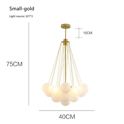 Lámpara colgante LED con forma de bola de cristal DecorBites™ - Lámpara colgante moderna para comedor