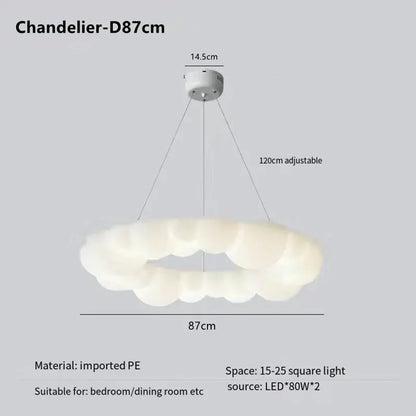 DecorBites™ Cloud Pendant LED Chandelier for Living Dining Bedroom Ceiling Lamps